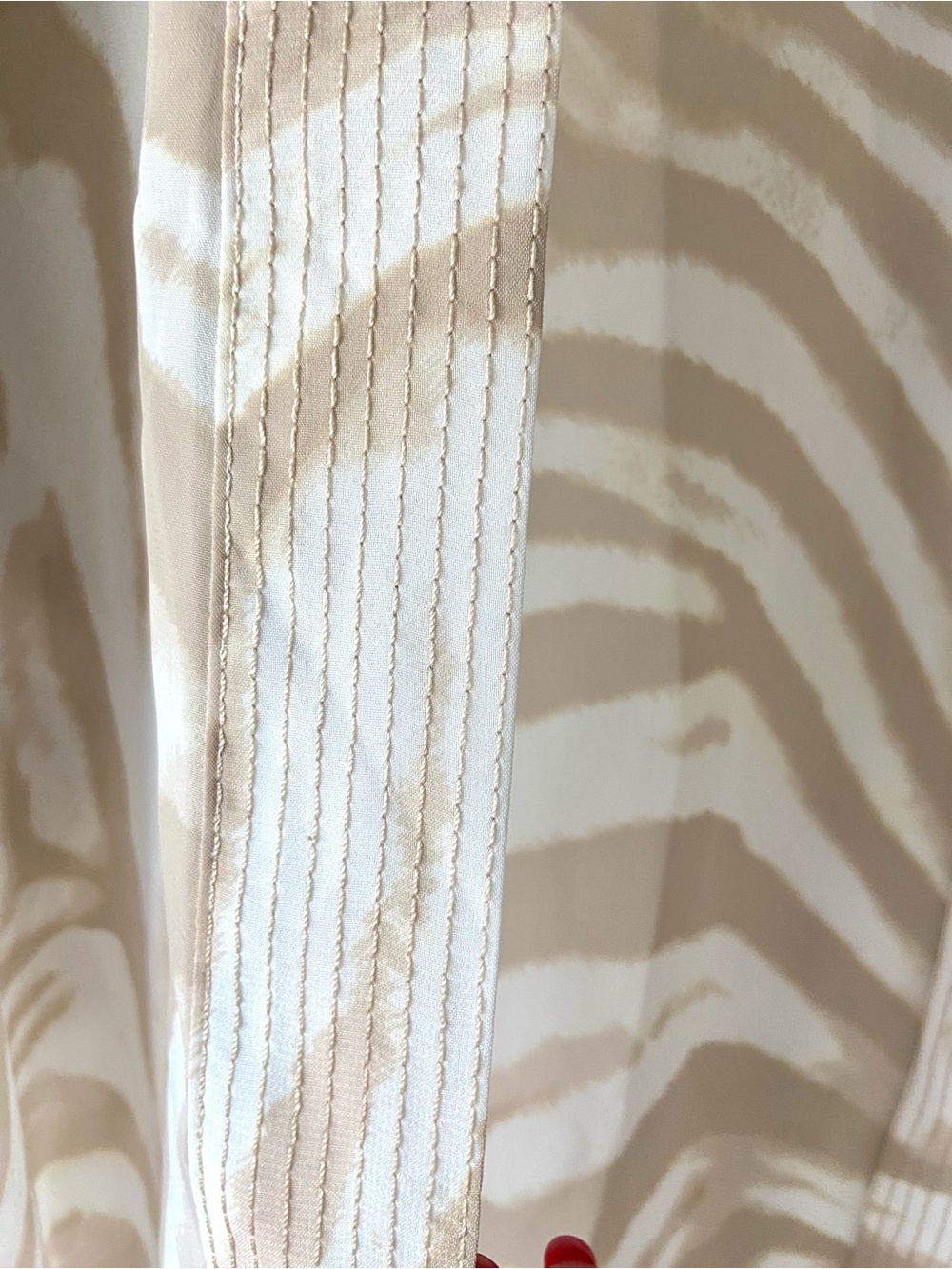 Chico’s Zebra Print Open Front Kimono Cardigan Cover Up Size 3 - Picture 6 of 9